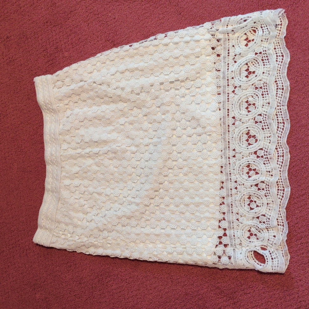 Fifilles Paris White Lined Elastic Skirt